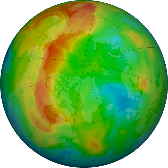 Arctic ozone map for 17 January 2022
